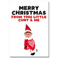 Elf On The Shelf Christmas Card